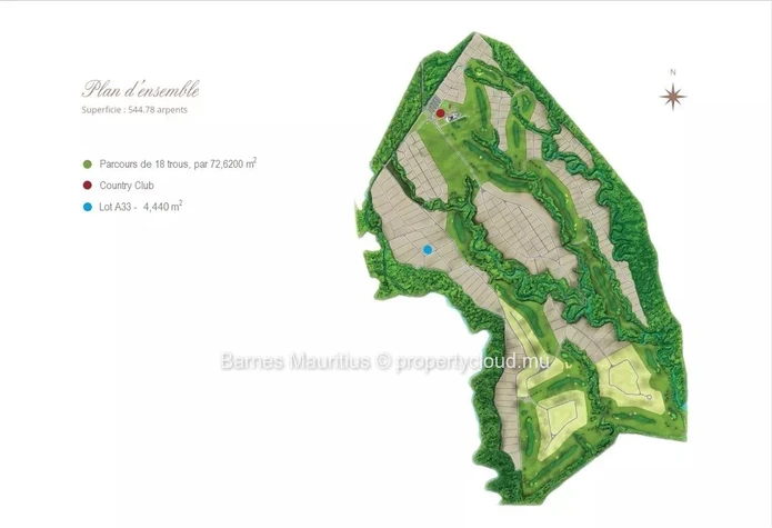 BOIS CHÉRI - Residential Land on a Golf Estate - 4,440 m²